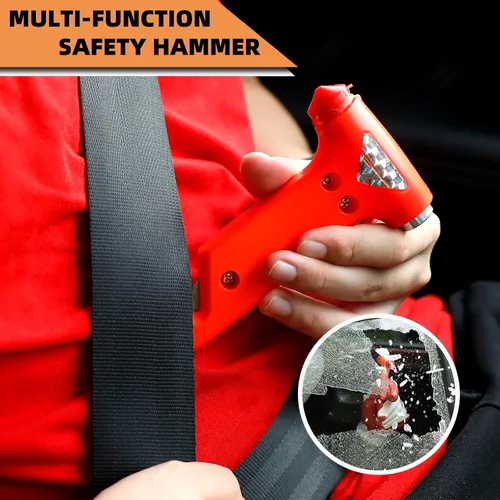 Miniatura 4 de Kit de emergencia en carretera para automóvil, kit de asistencia lateral de emergencia para camiones con cables de puente, martillo de seguridad