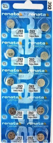 Miniatura 9 de Renata 393 SR754W Baterías – 1.55 V Óxido de Plata 393 Batería de reloj (2 unidades)