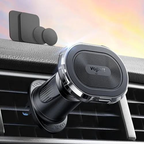 Volport Soporte magnético para teléfono celular con ventilación de aire, universal para salpicadero de vehículo, soporte mágico para teléfono