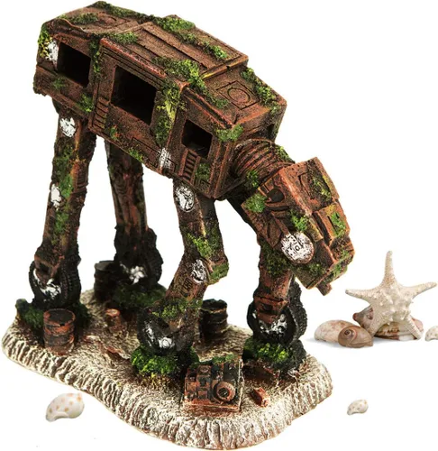 Miniatura 3 de Decoraciones de pecera, diseño múltiple opcional, adorno de acuario de resina, cueva creativa de pez Betta para decoraciones de acuario, barril