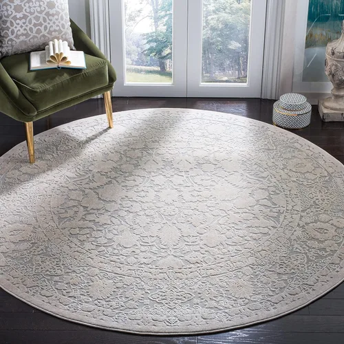 Miniatura 30 de SAFAVIEH Alfombra 8x10 - Colección Reflection - Grande - Gris Claro y Crema, Sin Desprendimiento y Fácil Limpieza, Ideal para Sala de Estar, Gris