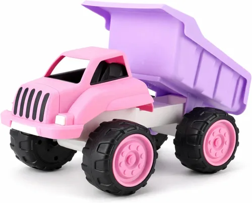 Liberty Imports Camión volquete grande de plástico en color rosa para niños pequeños y niñas – Volquete inclinable grande, vehículo de juguete de