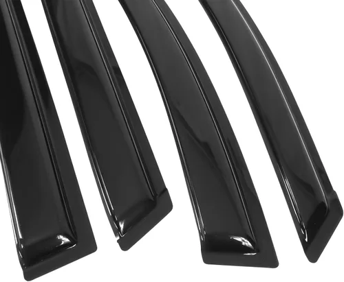 Miniatura 3 de IKON MOTORSPORTS - Visera de ventana compatible con Nissan Murano 2009-2014, acrílico sin pintar, negro, protector de lluvia, deflector de aire