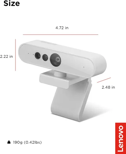 Miniatura 6 de Cámara web HD 1080p de Lenovo (510 FHD) - Cámara de monitor con zoom digital 4X, ángulo amplio de 95°, rotación y inclinación de 360° - Cámara