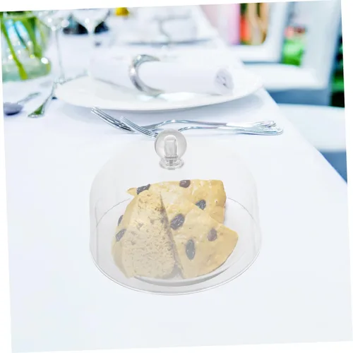 Miniatura 4 de SHOWERORO 2 cubiertas acrílicas para tartas, cúpulas de postre multifuncionales, protector de alimentos reutilizable para uso diario para fiestas