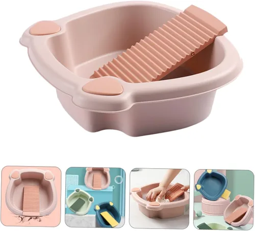 Miniatura 5 de Healeved Tabla de lavado para lavadero a mano, diseño de ahorro de espacio para dormitorio y hogar