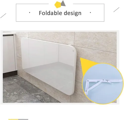 Miniatura 6 de Mesa plegable de hojas colgantes para montar en la pared, escritorio de estudio flotante, escritorio de computadora, para mesa de comedor de cocina