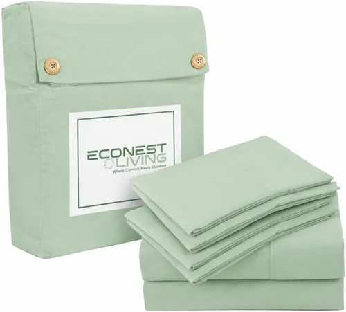 Miniatura 14 de Sábanas 100% de algodón egipcio, tamaño individual XL, juego de sábanas de 1000 hilos, 4 piezas, tamaño individual XL, juego de sábanas refrescantes