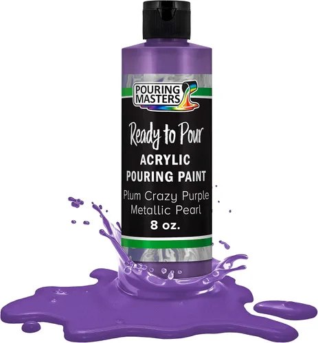 Miniatura 39 de Pouring Masters Royal Blue Metallic Pearl - Pintura acrílica para verter lista para verter – Pintura acrílica líquida premezclada de 32 onzas