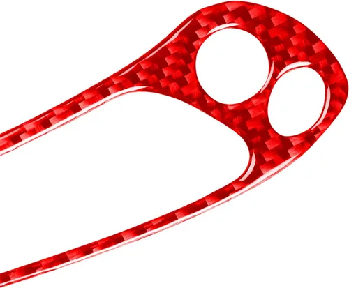 Miniatura 7 de 2 unids/set rojo interior del coche para Corvette C5 Accesorios tablero multifunción botón marco fibra de carbono cubierta Trim para Chevrolet