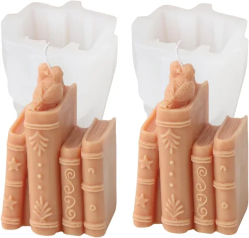 Miniatura 16 de Moldes de silicona para velas (paquete de 2 velas de erizo)