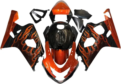 Miniatura 21 de Kit de carenado de plástico ABS para Suzuki 2004 2005 GSXR600 GSXR750 K4, carenados de inyección, kit de carrocería completa Rojo Negro