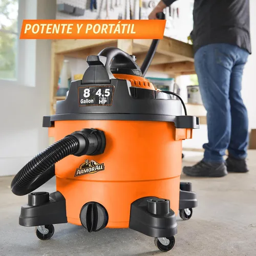 Miniatura 7 de Armor All VBV809 0901 - Aspiradora húmeda/seca de 8 galones y 4.5 HP con soplador desmontable, naranja