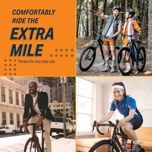 Miniatura 7 de Bikeroo Cojín Cómodo para Asiento de Bicicleta - Cubierta de Gel Acolchada para Ejercicio, Bicicletas de Montaña y Carretera, Ajuste Universal