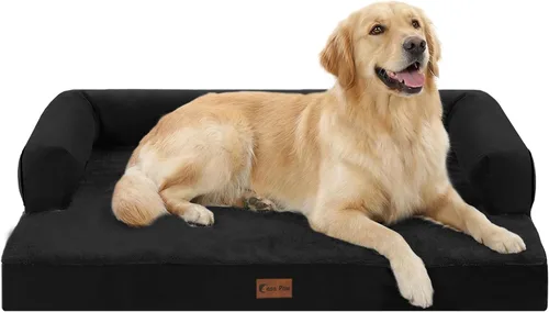 Miniatura 30 de Camas Ortopédicas para Perros de Tamaño Grande, Espuma de Celdas Impermeables tipo Huevera, Camas tipo Sofá para Perros Medianos para Jaula 35x22