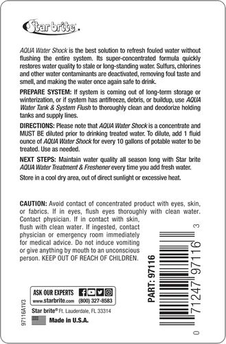 Miniatura 5 de STAR BRITE Tratamiento y ambientador de agua Aqua de 8 onzas + Aqua Water Shock de 16 onzas – Restaura y mantiene la calidad del agua dulce