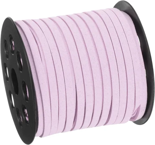 Miniatura 17 de uxcell Cordón de gamuza, 49.21 yardas, 0.197 in, cuerda plana de hilo de cuero para bolso, bolso, cordones de zapatos, manualidades, fabricación