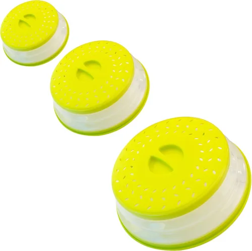 Miniatura 25 de Cubierta plegable contra salpicaduras para microondas, 10.5 pulgadas, apta para lavavajillas, cubierta de placa para microondas con ventilación