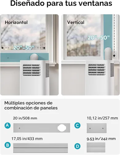 Miniatura 6 de EUHOMY Aire acondicionado portátil de 14,000 BTU, aire acondicionado portátil 4 en 1 para habitaciones de hasta 650 pies cuadrados con fresco
