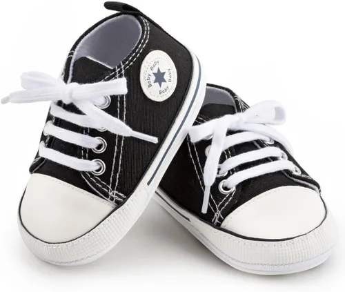 Miniatura 82 de KIDSUN zapatos deportivos altos hasta el tobillo para bebés, niños y niñas con suela antideslizante, suaves, para recién nacidos, zapatos