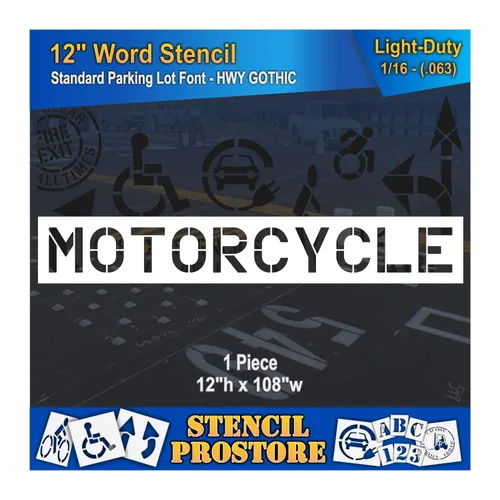 Miniatura 5 de Plantillas de marcado de pavimento – Plantilla de motocicleta de 12 pulgadas – 12 pulgadas x 108 pulgadas x 1/8 pulgadas (128 mil) – Grado