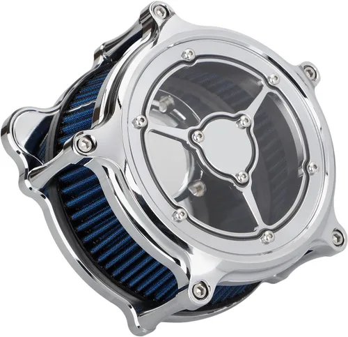 Miniatura 31 de Filtro de entrada azul con filtro de aire de corte en contraste compatible con Harley Dyna 1993-2016, Softail 1993-2015, Touring 1993-2007