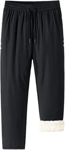 Miniatura 2 de Pantalones deportivos casuales con cordón para hombre, cintura elástica, a prueba de viento, pantalones de algodón cálido, ajuste regular