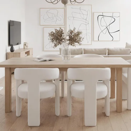 Miniatura 54 de HNY Silla moderna de cocina y comedor de estilo barril, silla de acento tapizada en cuero sintético PU con brazo, silla de lado de 47 cm de ancho
