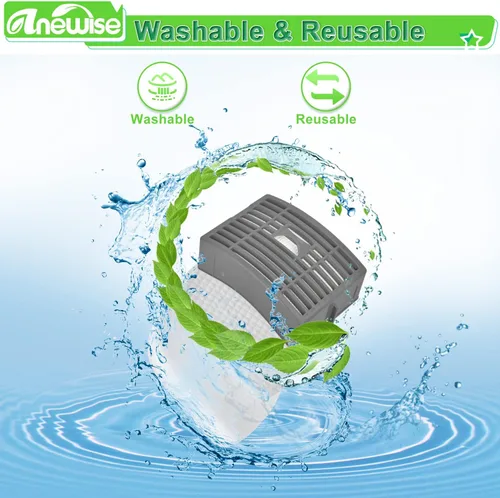 Miniatura 4 de Anewise Filtro de repuesto para Shark Navigator NV586 NV581 NV581Q NV585 NV580 Powered Lift Away DLX aspiradora vertical, 1 filtro de poste HEPA + 2