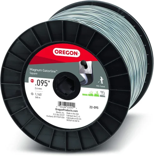 Miniatura 10 de Oregon Magnum Gatorline 095 - Línea de recortadora resistente, cuerda cuadrada profesional para desbrozadora de malezas a gas y eléctrica