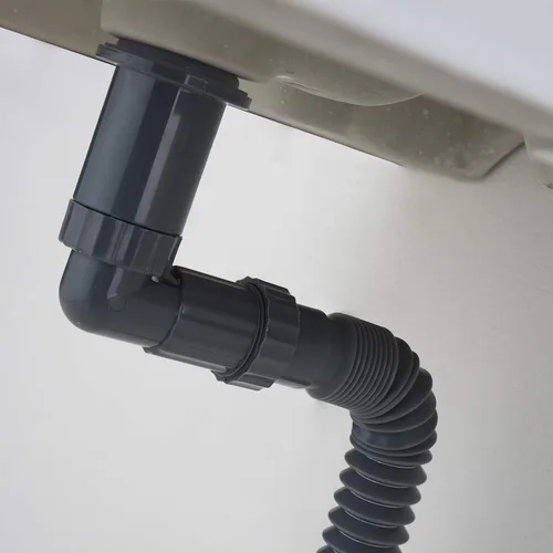 Miniatura 3 de P Trap - Tapón para lavabo de baño, trampa para botellas en ángulo recto, juego completo de tubo ajustable de 1-1/4, diseño de tubo roscado