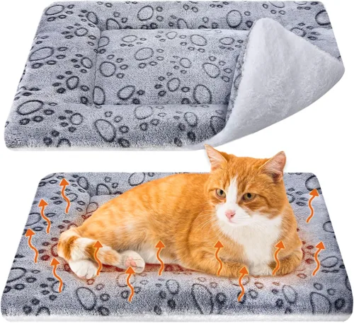 Miniatura 19 de VitalCozy Paquete de 2 tapetes autocalentables para gatos, almohadilla autocalentable, reversible, lavable a máquina, refleja el calor corporal