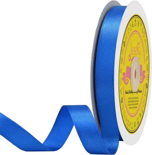 Miniatura 302 de Cinta de satén blanca antigua de doble cara de 1-1/2 pulgadas x 50 yardas, cinta de poliéster para envolver regalos, día de San Valentín, bodas