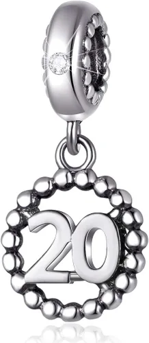 16 17 18 19 20 21 22 24 25 26 30 32 33 35 37 40 49 50 60 69 77 80 88 99 dijes de plata de ley 925 que se ajustan a pulserascollar Pandora colgantes