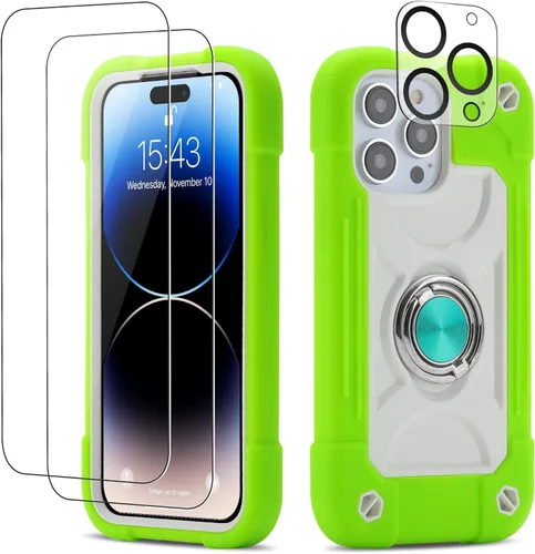 Miniatura 62 de Funda para iPhone Se3/iPhone Se2, iPhone 6/6S, iPhone 7/iPhone 8 de 4.7 pulgadas con soporte de anillo, con 2 protectores de pantalla resistentes