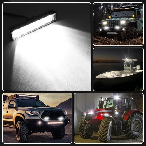 Miniatura 7 de Willpower 1 pieza 18W 15 cm LED Luz de Trabajo Luz de Foco Barra de Luz LED de Fila Única 12V 24V Super Delgada Luces de Conducción Todoterreno