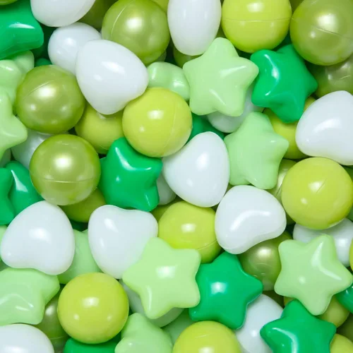 Miniatura 10 de STARBOLO Pelotas de bolas con forma de corazones de estrella para niños pequeños – 50, 100, 200, 500, bolas de juguete de plástico, formas