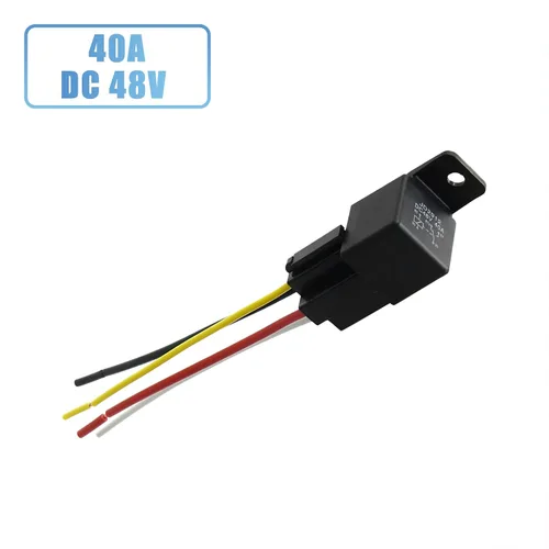Miniatura 6 de uxcell JD-2912 4 Pin DC 48V 40A Universal Vehículo Vehículo Motor Fusible Relé Interruptor Potencia con 4 Arnés