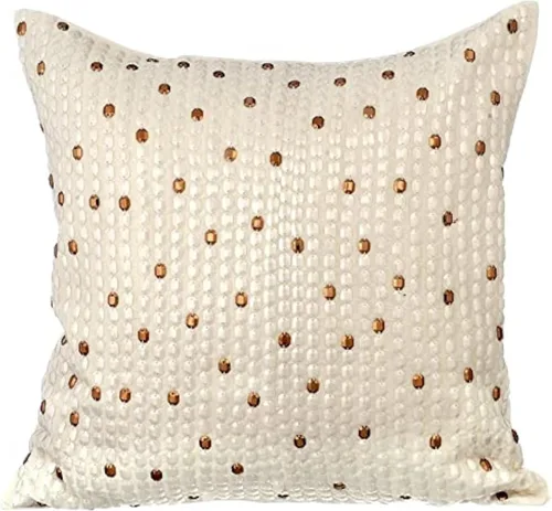 Miniatura 39 de The HomeCentric Funda de almohada color crema para sofá, funda de almohada moderna de 12 x 12 pulgadas, funda de almohada cuadrada de satén, funda