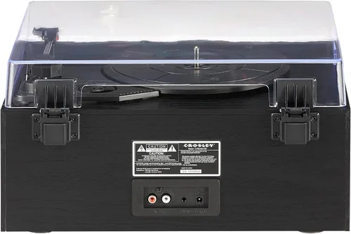 Miniatura 7 de Crosley CR6048A-BK - Reproductor de discos de vinilo con Bluetooth estroboscópico con sincronización de música, luces LED que cambian de color, Negro