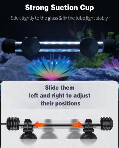 Miniatura 6 de Pawfly Luz LED para Acuario de 1.8 W, Luz Submersible de 7.5 Pulgadas Bajo el Agua para Tanque de Peces con Temporizador de Encendido/Apagado