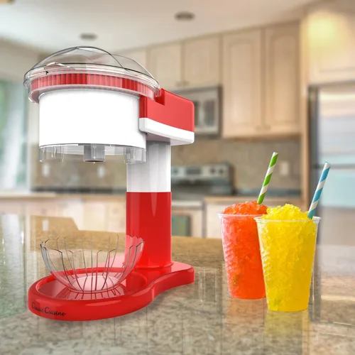 Miniatura 4 de Máquina de hielo afeitado: cono de nieve, hielo italiano y máquina de granizado para uso doméstico, afeitadora de hielo eléctrica de encimera