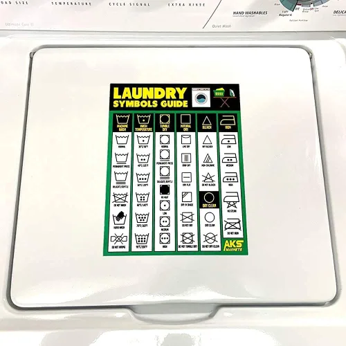 Miniatura 3 de Guía de símbolos de lavandería y tabla de conversión de cocina, paquete combinado de imanes – Extra grande fácil de leer 11 x 8.5 pulgadas, hojas