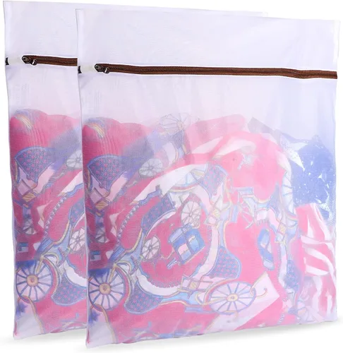 GOGOODA - Juego de 2 bolsas de malla para lavandería extragrandes, para lavar a máquina blusas, chaquetas, pantalones, sábanas, de 20 x 24 pulgadas