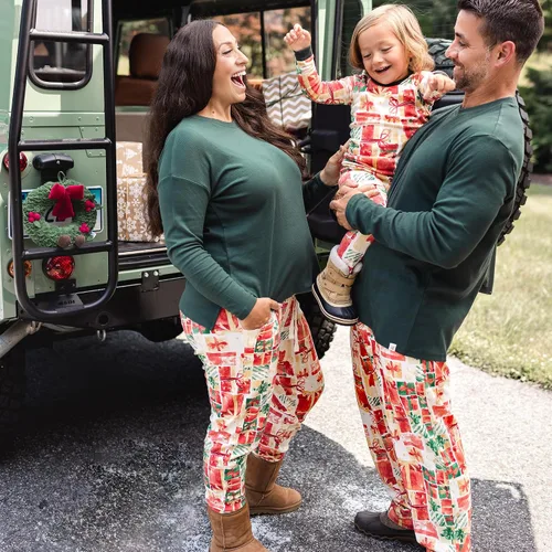 Miniatura 3 de Burt's Bees Baby - Conjuntos de pijamas de Navidad familiares a juego, de algodón orgánico, para niños, bebés, mujeres y adultos