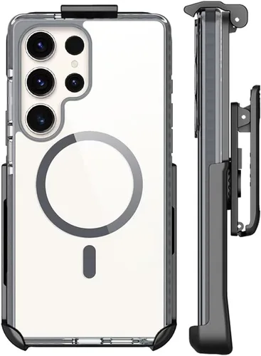 Miniatura 2 de BELTRON Funda para cinturón para Samsung Galaxy S25 Ultra, funda protectora delgada transparente y funda de clip giratorio para cinturón, compatible