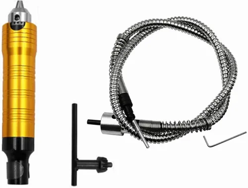 Miniatura 12 de Accesorio adaptador de eje flexible de 0.012-0.157 in, portabrocas de extensión de taladro flexible para herramienta de amoladora giratoria