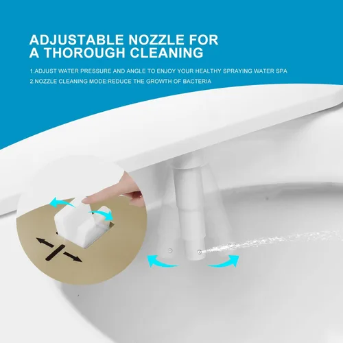Miniatura 3 de Bidé, accesorio de bidé para inodoro, rociador de bidé de agua dulce no eléctrico con boquilla de autolimpieza, control de presión ajustable