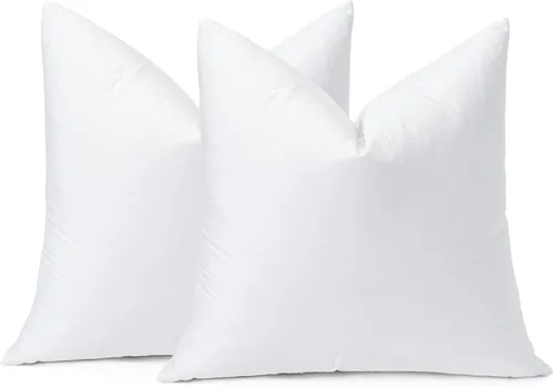Miniatura 8 de OTOSTAR Paquete de 2 rellenos de almohada de plumón y plumas, 26 x 26 pulgadas, rellenos de almohada cuadrados suaves y esponjosos con funda de 100%