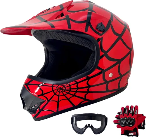 KRN Casco ATV Todoterreno para Jóvenes y Niños Aprobado por DOT - Motocicleta Motocross Bicicleta de Tierra KY-B12